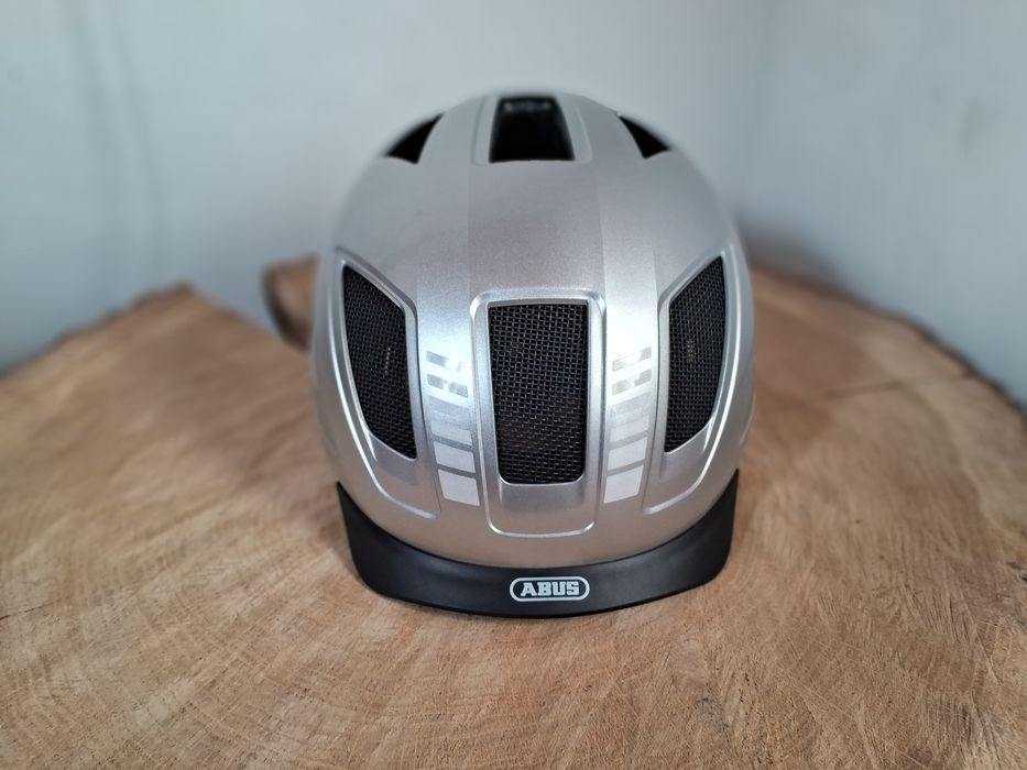 Велошолом Abus Hyban 2.0 Signal Silver Розмір М. Шолом Велосипедний