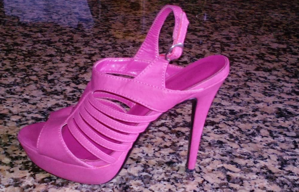 Sandalias Cor de Rosa, Tamanho 38