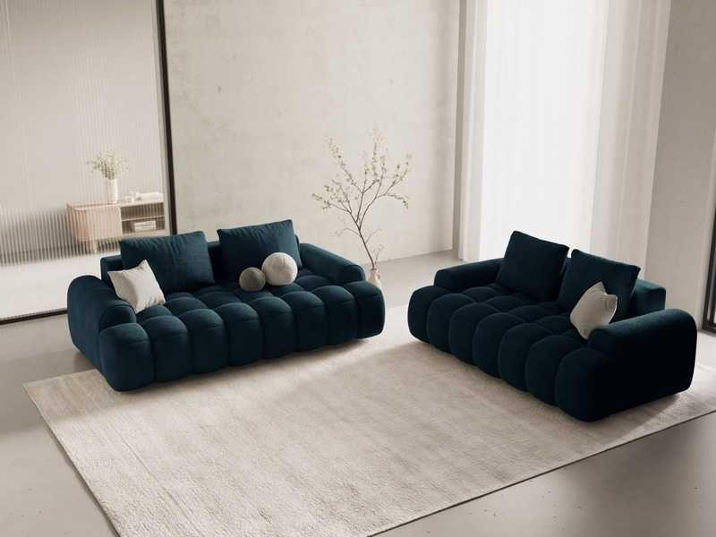 Sofa kanapa 2-os. Orchid Głęboki Petrol Velvet 175x100x84cm Mazzini