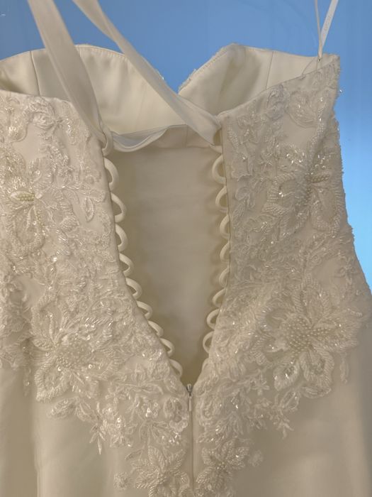 Sukienkaslubna Agnes śmietanka r.38+