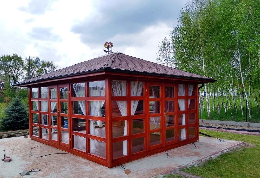 Duży pawilon ogrodowy / oranżeria / altanka 4x4m