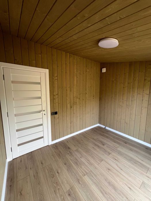 Каркасний будинок 52 м2 з терасою. Фундамент та меблі під ключ