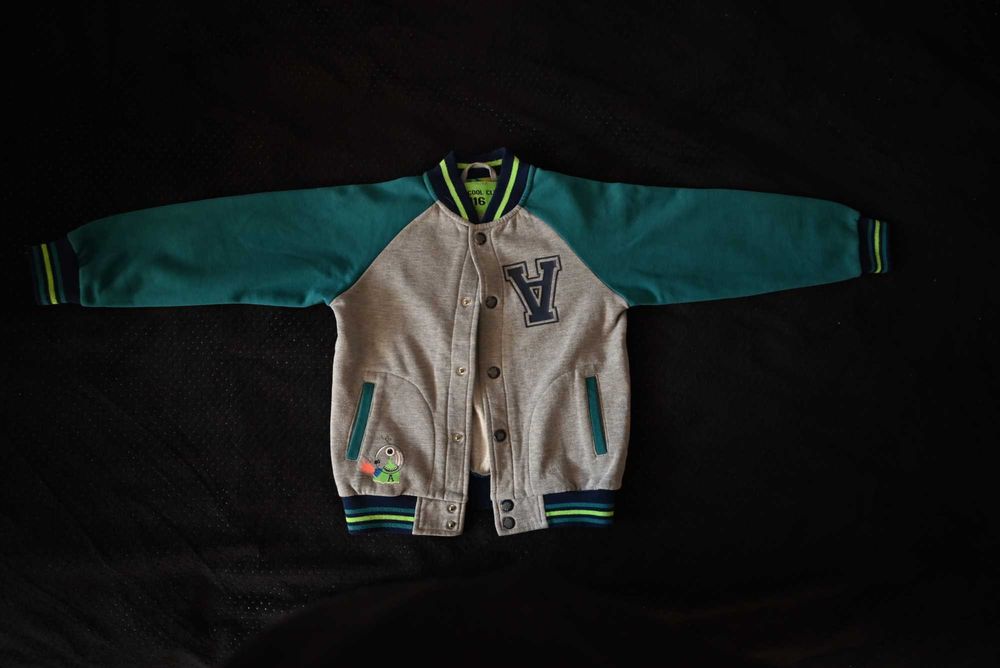 bluza chłopięca zielono szra