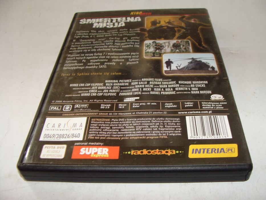 ŚMIERTELNA MISJA DVD *