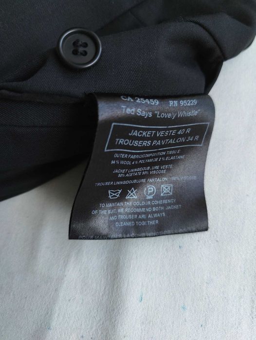 Джинсы брюки Ted Baker wool trousers United Kingdom W34 stretch black.