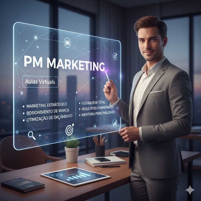 aulas de marketing, posicionamento e orçamentação 1h/sem