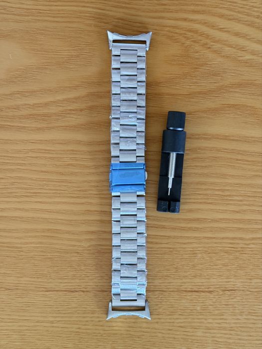 Bracelete em Aço Inoxidável para Google Pixel Watch 45mm(Nova com Plásticos + Ferramenta Ajuste)
