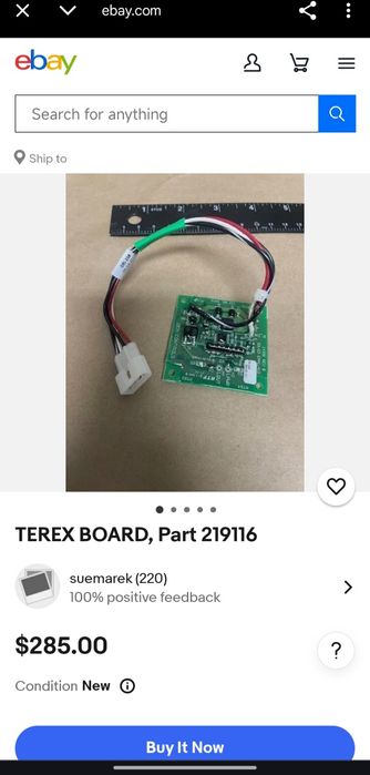 Продам TEREX BOARD, Part 219116