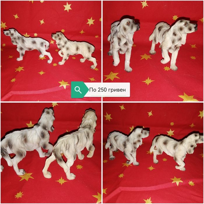 Винтажные фарфоровые статуэтки- кошки, собачки. Фигурки.