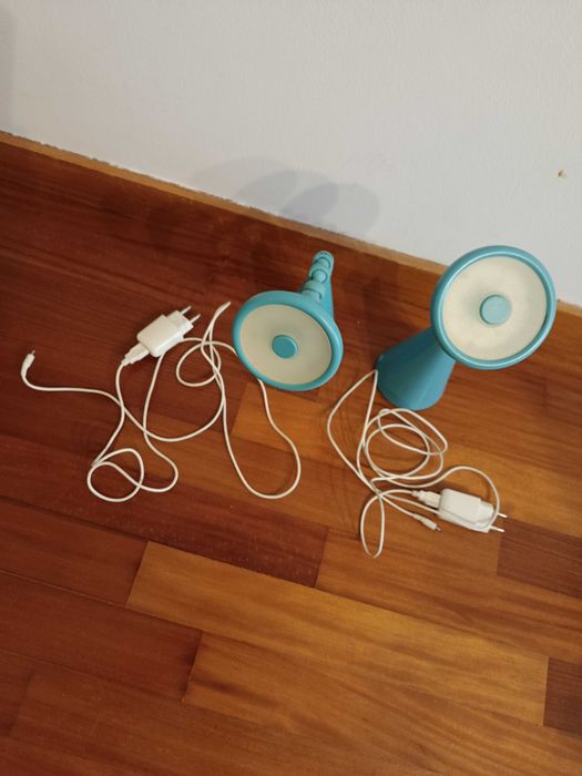 IKEA Fryebo | Candeeiro de mesa azul com haste flexível | Lote de 2