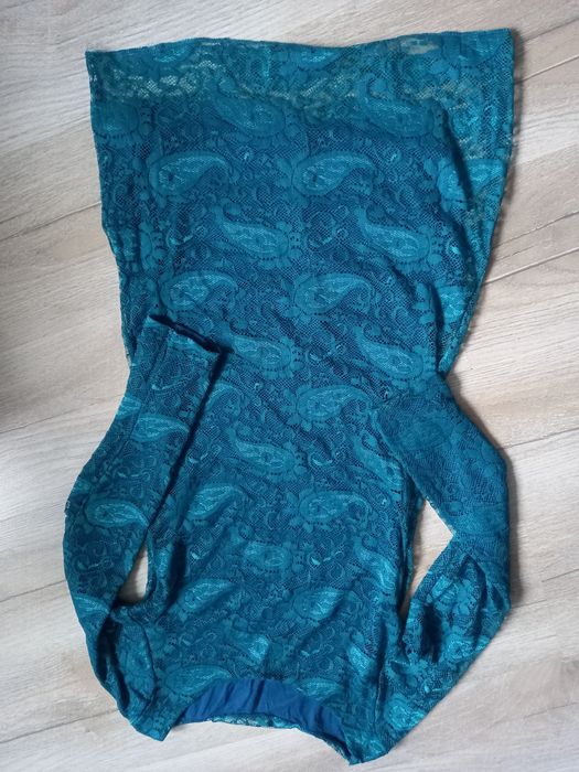 Sukienka koronka XS, S, 34, 36 prosta mini długi rękaw