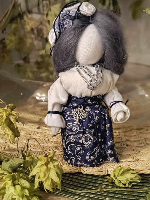 Motanka słowiańska lalka handmade – brelok zawieszka 12 cm (74)