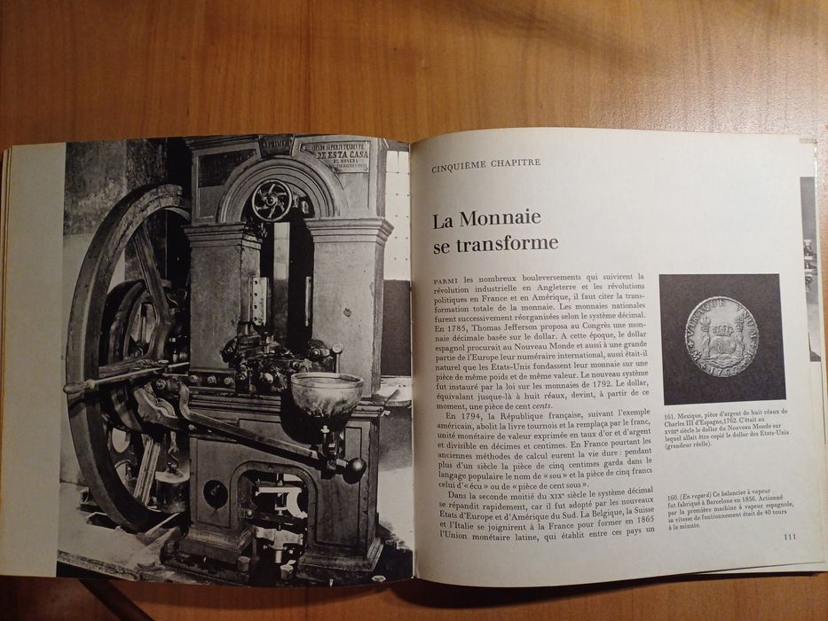 livro raro LES MONNAIES, 1964