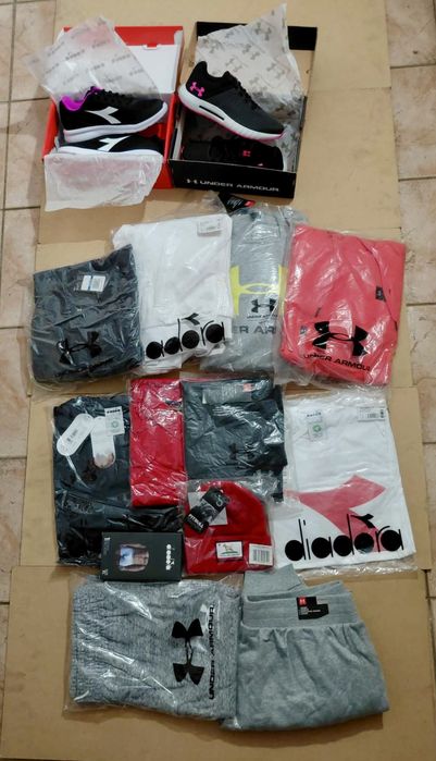 BOX MIX NOWE FOLIA Under Armour, Pit Bull, 4F, Diadora, La Bella Mafia