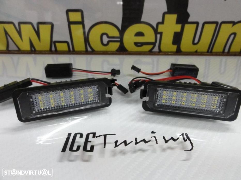 Suporte De Lampada De Matricula Com Led Branco Seat Altea, Altea XL, Exeo, Exeo ST, Ibiza 6J, Leon 1P, Bentley Continental Flying, GT, GT speed, GTC