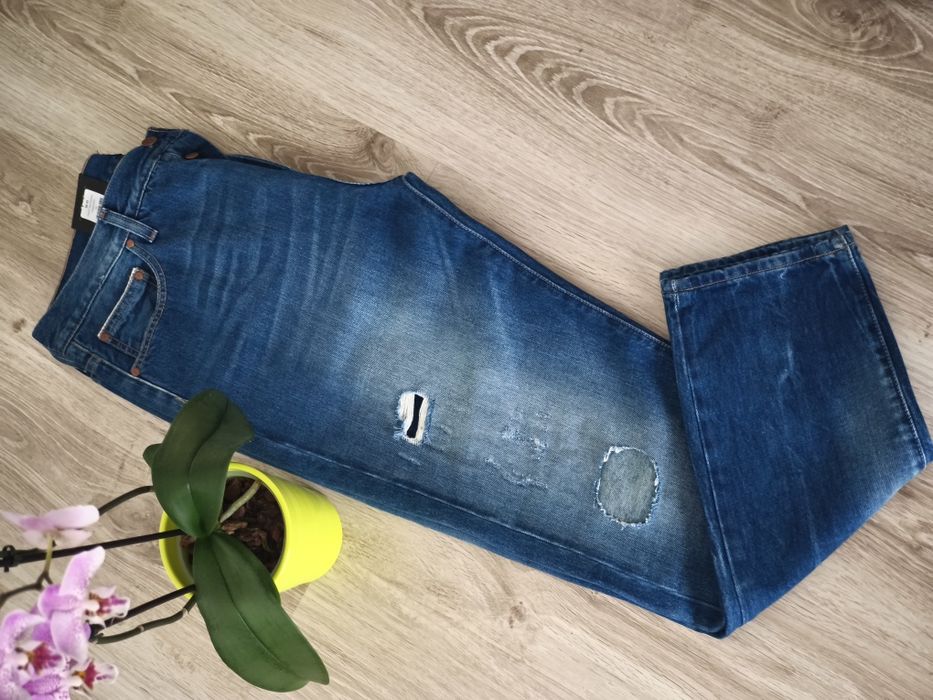 Długie! Skandynawska jakość! Extra odszyte jeansy, r. 44-46