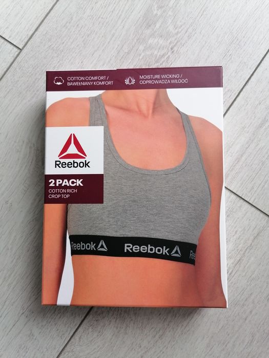 Reebok komplet 2 biustonoszy sportowych