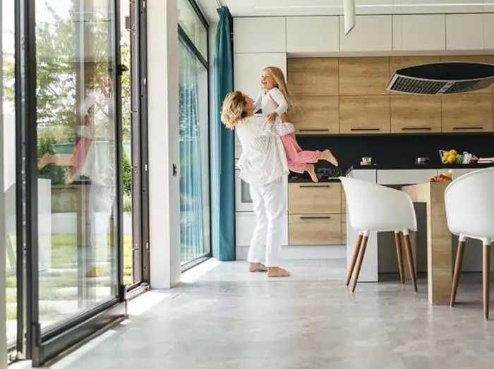 >> Tanie Okno Tarasowe Przesuwne PSK Patio | NA WYMIAR | Drzwi Balkonowe PCV PVC | Duże Okna Uchylne Plastikowe | 180 x 220 cm | Białe | OmniOkna