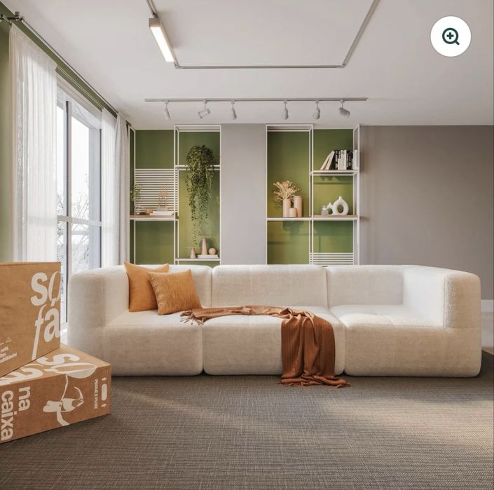 Sofá modular novo 3 lugares - sofa na Caixa