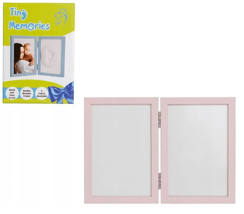 Zestaw Tiny Memories, podwójna ramka z glinką, różowa. OPERA-TECH