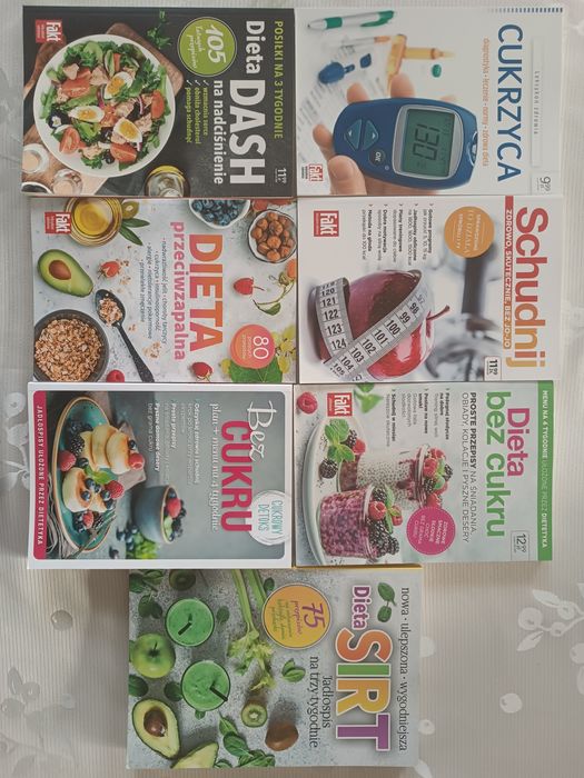 Książka zdrowie przepisy dieta schudnij bez cukru SIRT jadłospis DASH nadciśnienie cukrzyca dieta przeciwzapalna