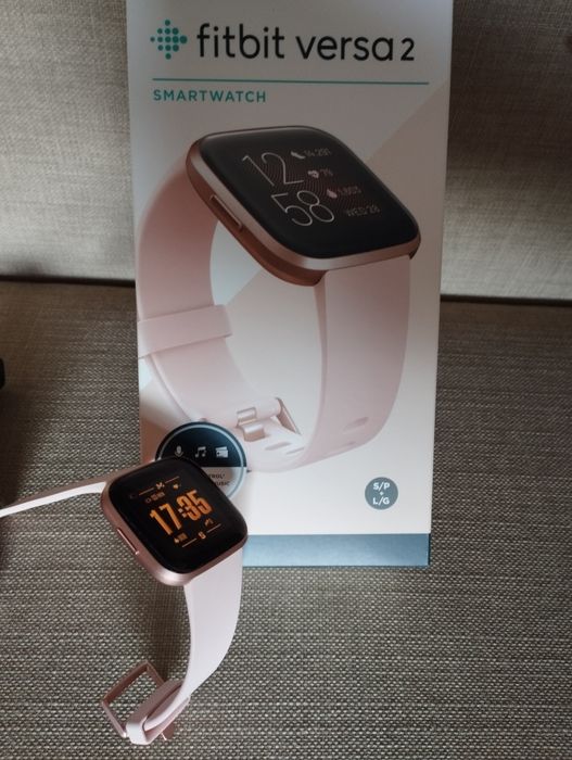 Pack relógio Fitbit versa 2 rosé gold