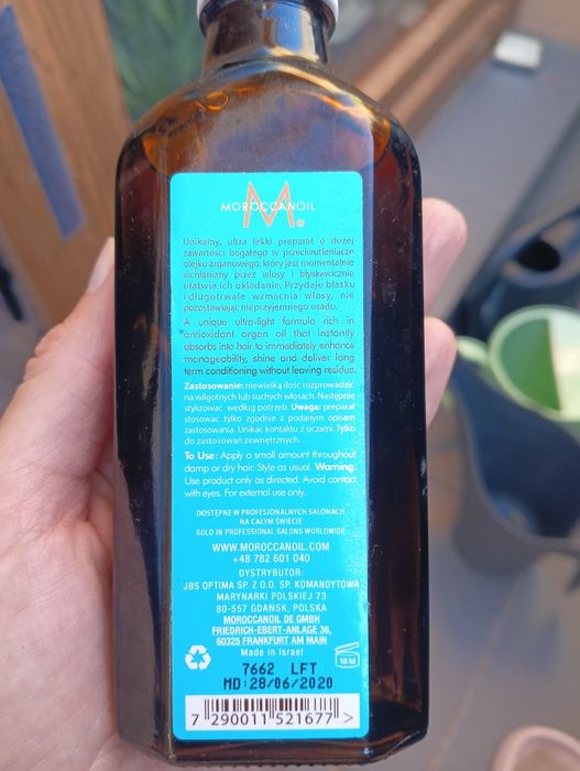 Olejek Moroccanoil 100ml, wypróbowany