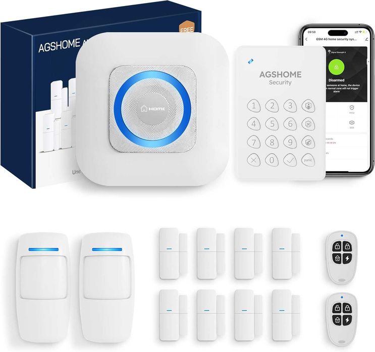 Bezprzewodowy System Alarmowy GSM–Zestaw 10 Czujników do Ochrony Domu