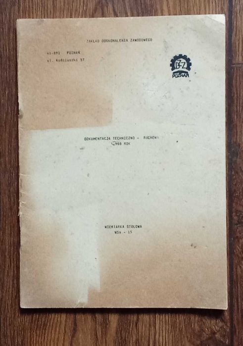 Instrukcja WSa-15a wiertarka stołowa WS-15