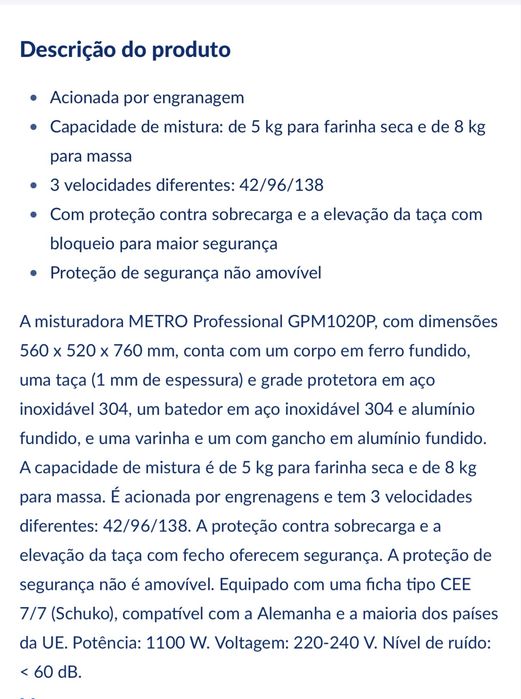 Amassadeira industrial