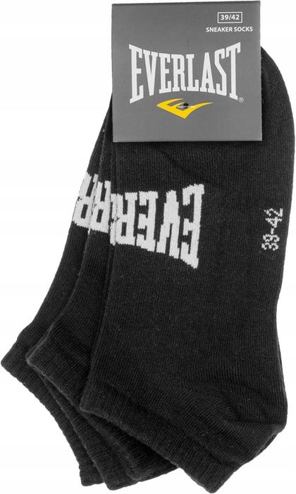 Skarpety stopki EVERLAST 3 pak czarne ( 39 - 42 )