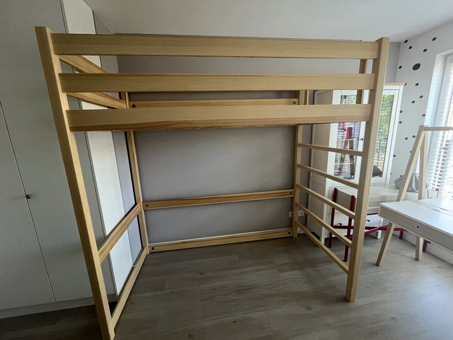 Lóżko drewniane na antresoli N-wood