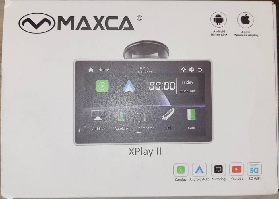 Monitor 7-calowy bezprzewodowy Android Auto, Apple CarPlay, kamera cof