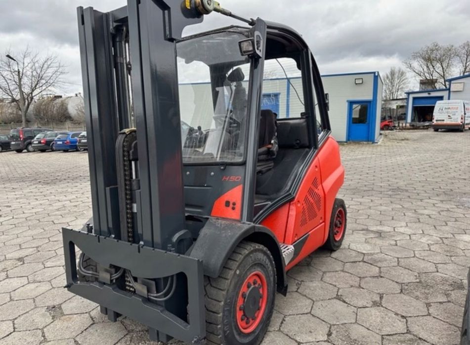Wózek Widłowy Linde H50D triplex kabina diesel rok 2012