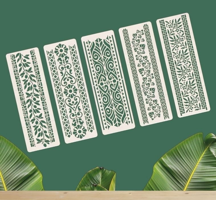 Zestaw 5szt szablonów malarskich, DIY, scrapbookingu, Nr. E 1