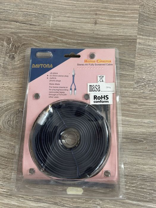 Kabel Daytona M.Jack 2 RCA / nowy/ dług. 7,5 m