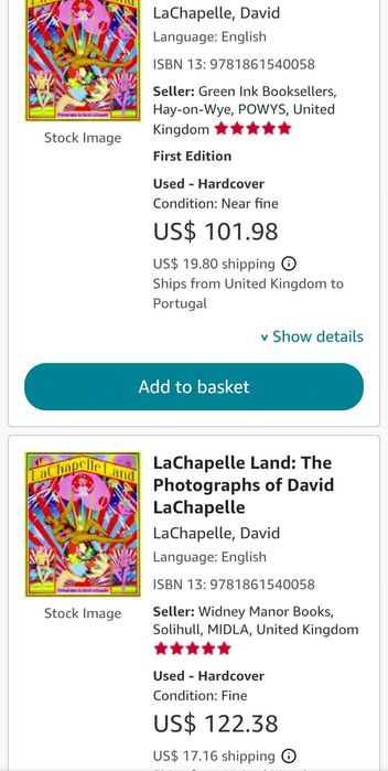 Raro Livro de fotografias LaChapelle Land por David LaChapelle
