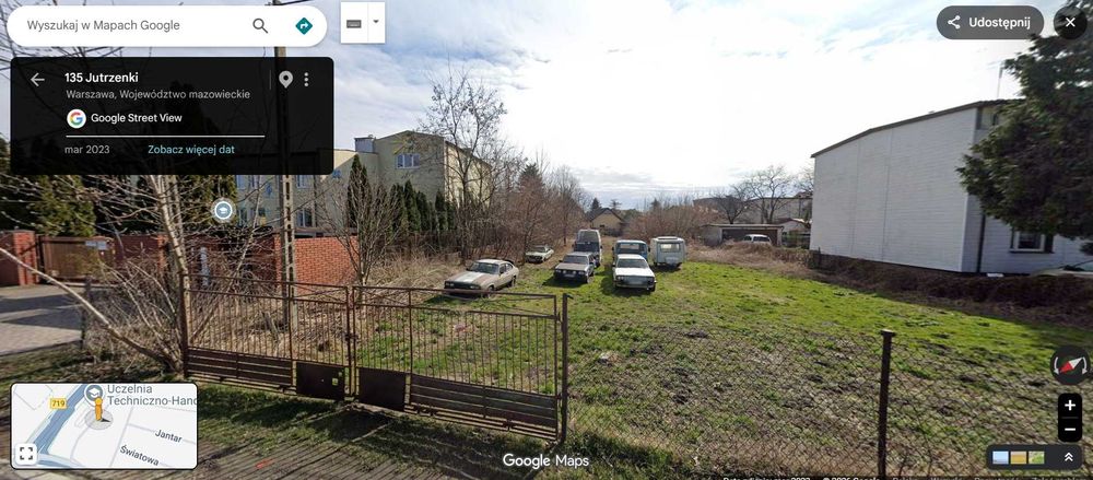 Warszawa Jutrzenki- działka / plac do wynajęcia 1440m2 ogrodzone