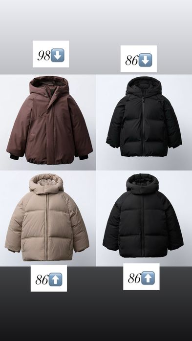 Куртка zara 86,98 ,110 євро  зима