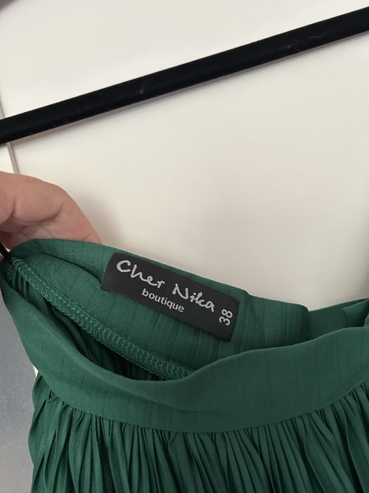 Спідниця пліссе зелена