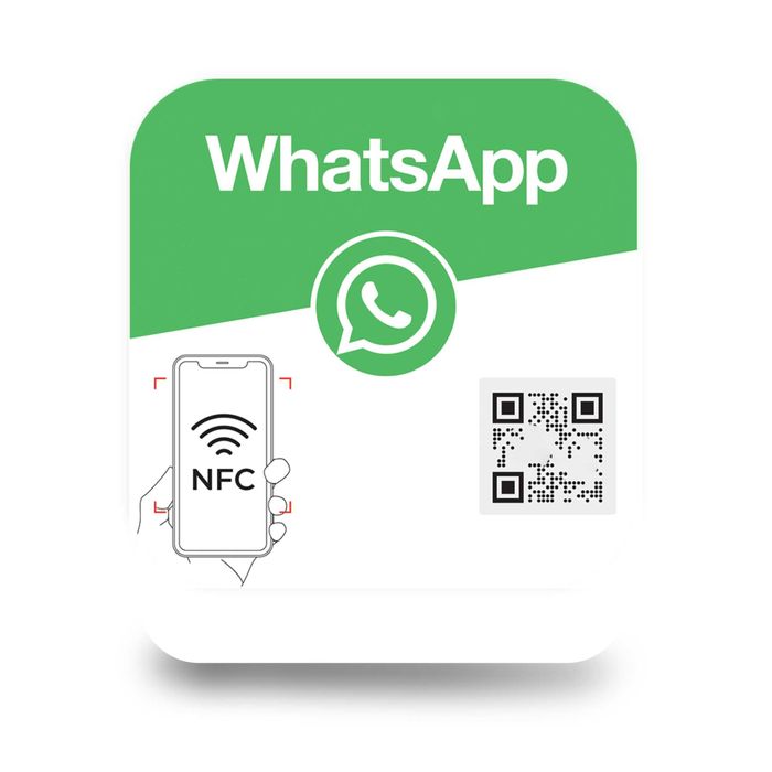 Placa acrílica com NFC e QR CODE