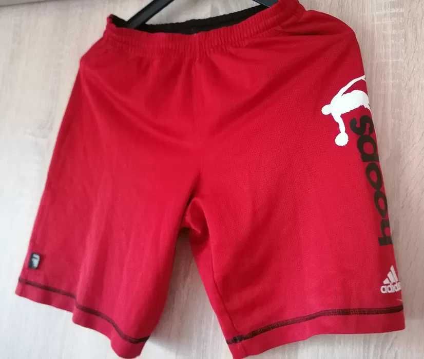 Spodenki krótkie Adidas czerwono - czarne.Rozmiar XS.Spodnie.