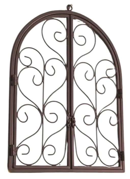 Janela com duas portas em metal