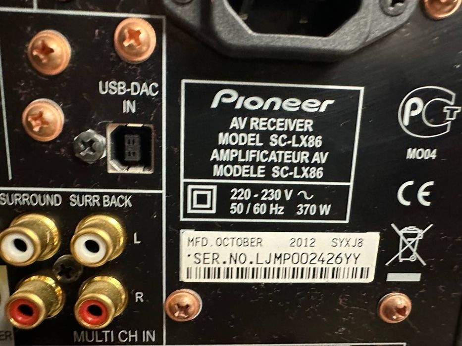 Amplituner AV Pioneer SC-LX86 | 9.2 | THX Ultra2 Plus | Class D | AirPlay | DLNA | 4K | Pilot nie