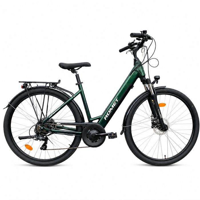 Rower elektryczny ROMET PROECO WAVE BF 1.0 R 504WH color bottle green rozmiar 17"- M