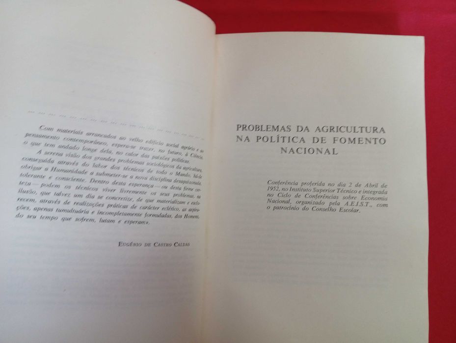 Modernização da agricultura. Eugénio Castro Caldas.