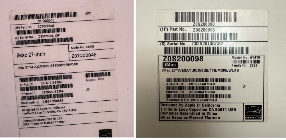 ПК моноблок Apple iMac 27’ A1419  I7 (2015/2017)  + коробки