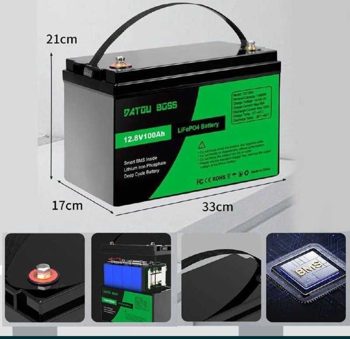LiFePO4  Datouboss акумулятор  12.8V 100ah літій - залізо-фосфат