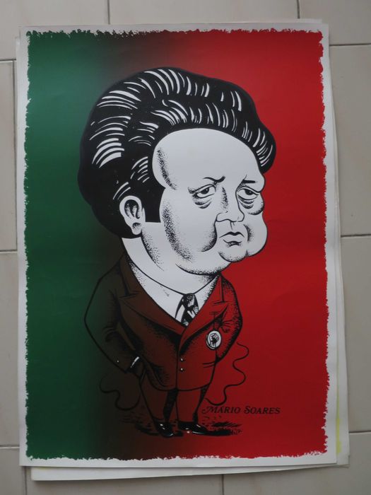 Cartazes com caricaturas políticas