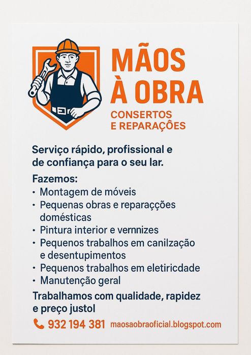 Mãos à Obra | Pequenas Reparações e Manutenção Doméstica